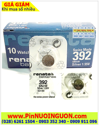 Pin SR41SW 392 384 _Pin cúc áo 1.55v Silver Oxide Renata 392 SR41W